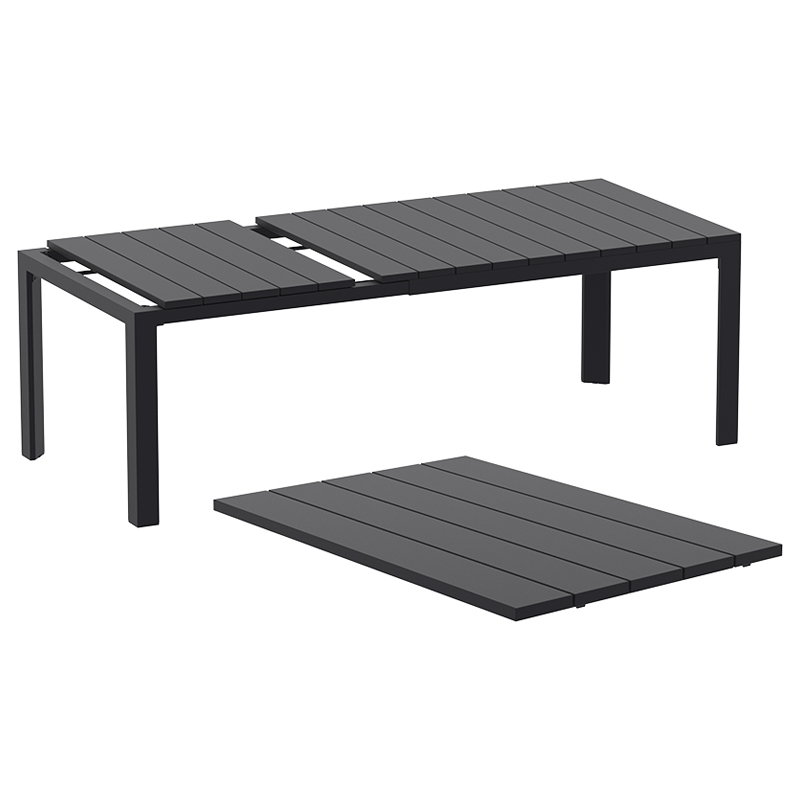 ATLANTIC BLACK 100X140/210Χ76εκ. ΕΠΕΚΤ.ΤΡΑΠΕΖΙ ΠΟΛ/ΝΙΟΥ - Image 3