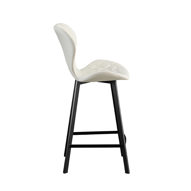 Σκαμπό Μπάρ 2τμχ Martin 66εκ. Off White Ύφασμα 45x49x66-98εκ. - Image 2