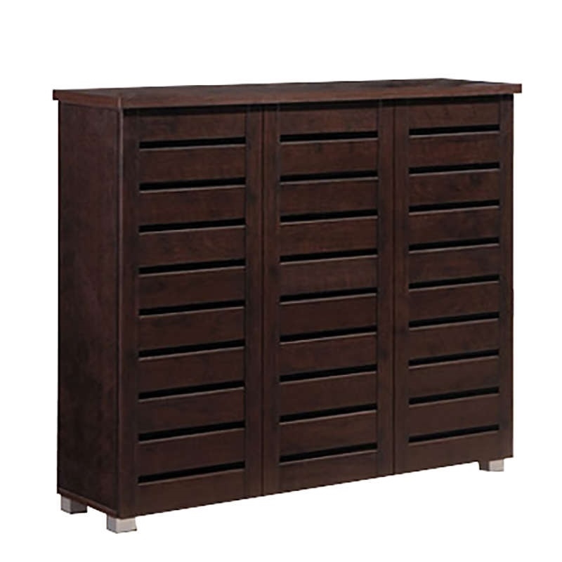 ΠΑΠΟΥΤΣΟΘΗΚΗ 114X34X100εκ. WENGE/3 ΠΟΡΤΕΣ/4 ΡΑΦΙΑ
