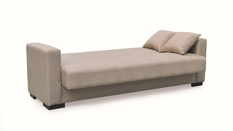 ROVER LIGHT BROWN ΥΦΑΣΜΑ 3ΘΕΣΙΟΣ ΚΑΝΑΠΕΣ/ΚΡΕΒΑΤΙ ΜΕ ΑΠΟΘ.ΧΩΡΟ 210X80εκ. - Image 3