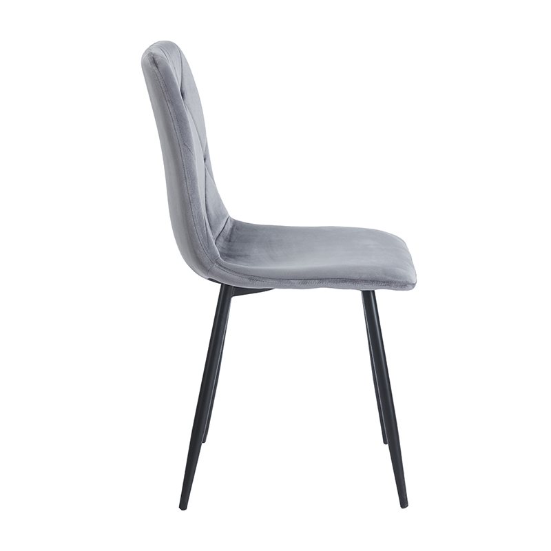 EVA GREY VELVET ΥΦΑΣΜΑ ΚΑΡΕΚΛΑ ΜΕΤΑΛΛΙΚΗ 43X55X90εκ. - Image 3