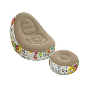 Φουσκωτή πολυθρόνα με υποπόδιο - 812389 - Beige