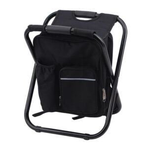 Πτυσσόμενο σκαμπό και σακίδιο camping - 1344 - 170105 - Black