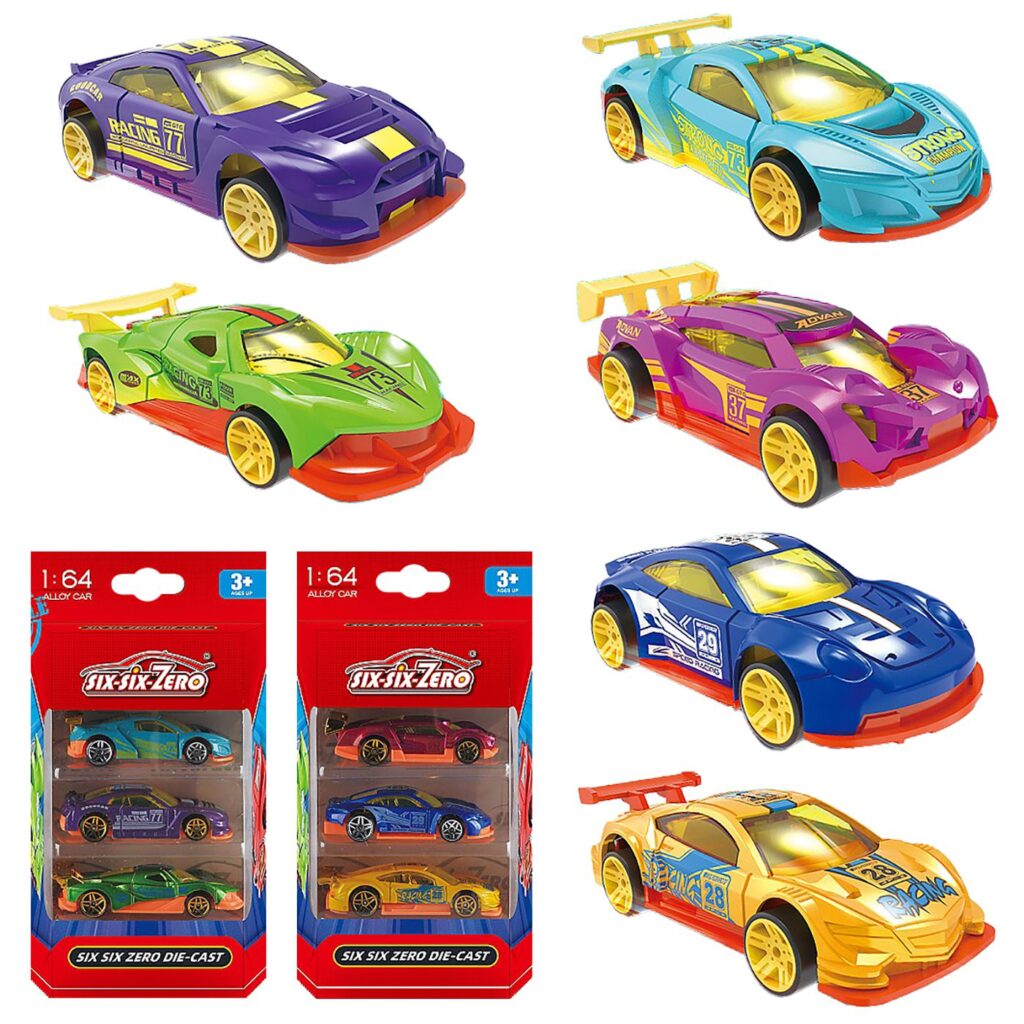 Σετ 3 Οχήματα die Cast Metal Free Wheels 10x19x3.5cm ToyMarkt 913628 - 1 τεμ.