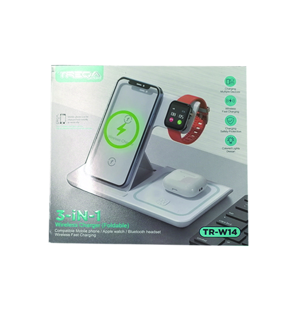 Treqa Αναδιπλώμενος ασύρματος φορτιστής TR-W14 [30601383] - 2 τεμ.