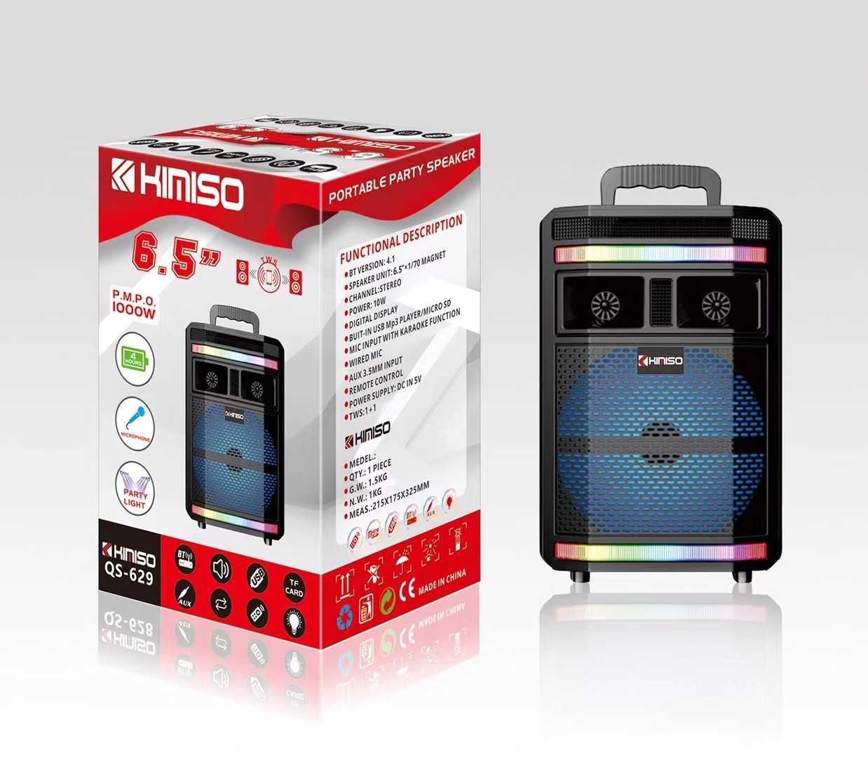 Φορητό ηχείο subwoofer με μικρόφωνο Karaoke - QS-629 - 813171 - Image 4