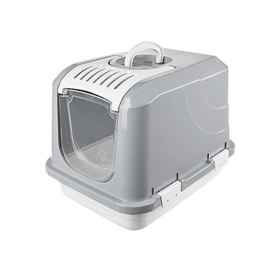 Κλουβί μεταφοράς γάτας πλαστικό - Alice Lux - 50x37x38.5cm - 005272 - Grey