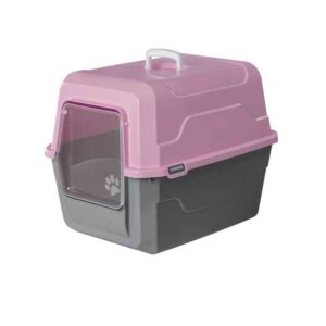 Κλουβί μεταφοράς γάτας πλαστικό - Catbus - 52x37x48cm - 006170K - Pink