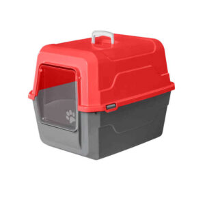 Κλουβί μεταφοράς γάτας πλαστικό - Catbus - 52x37x48cm - 006187 - Red