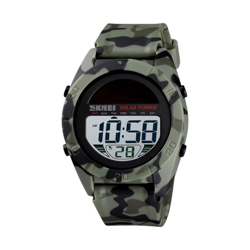 Ψηφιακό ρολόι χειρός ηλιακό - Skmei - 1592 - Army Green