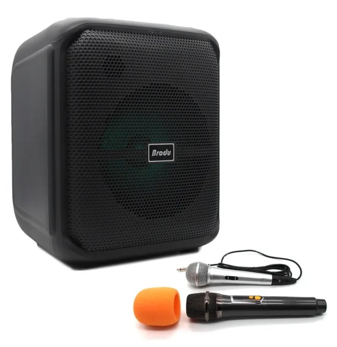 Φορητό ηχείο subwoofer με 2 μικρόφωνα Karaoke - BTS-1740 - 717400 - Image 2
