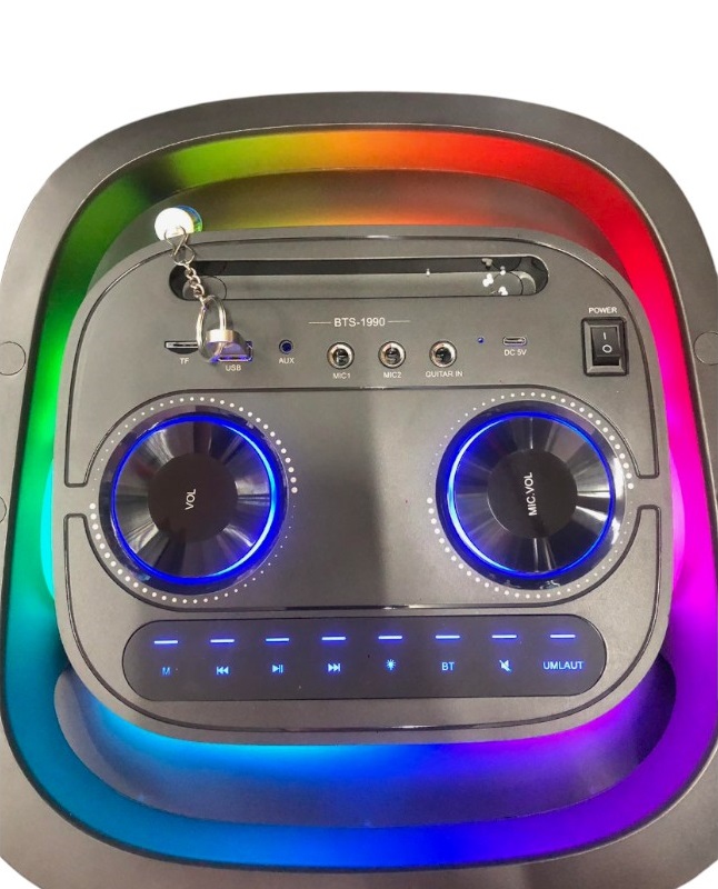 Φορητό ηχείο subwoofer με 2 μικρόφωνα Karaoke - BTS-1990 - 719909 - Image 4