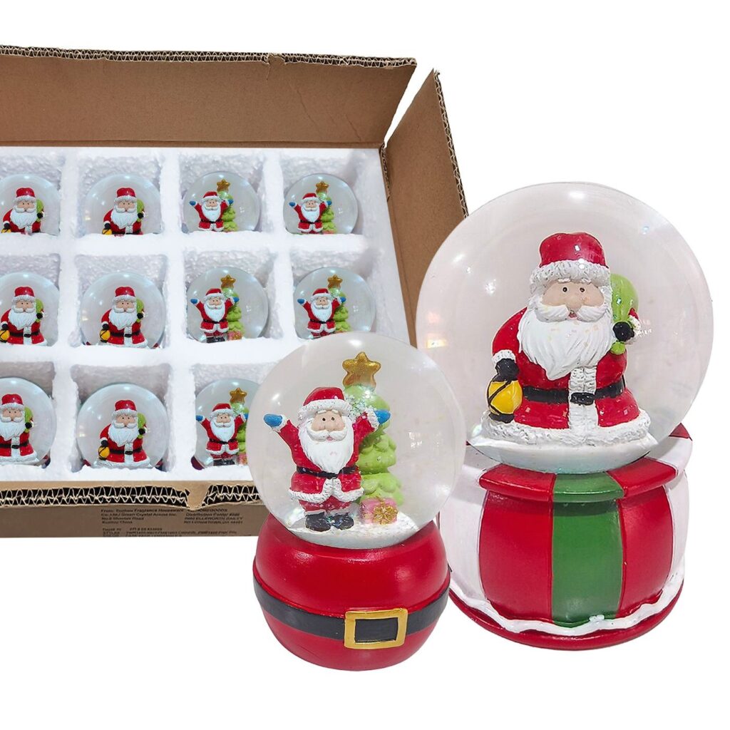 Χιονόμπαλα Άγιος Βασίλης ø8cm Xmasfest 1133892 - 12 τεμ.