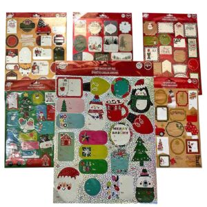 Ευχετήρια Αυτοκόλλητα Χριστουγέννων για Δώρα σετ=60τεμ 24x28,5cm Xmasfest 1133923 - 1 τεμ.