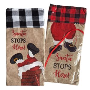 Θήκη Κρασιού Xmas Λινάτσα 34x16cm Xmasfest 1133951 - 1 τεμ.