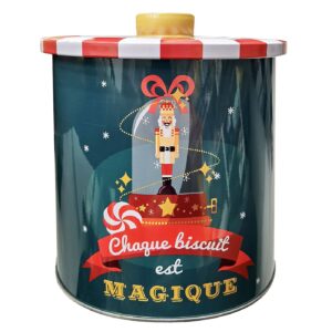 Μεταλλικό Κουτί Κυλινδρικό με Καρυοθραύστη 18x ø15,5cm Xmasfest 1133995 - 1 τεμ.