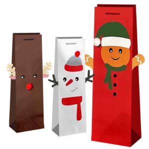 Τσάντα Δώρου Χάρτινη Ποτού Xmas Φιγούρα 37x13x13cm Xmasfest 1134022 - 12 τεμ.