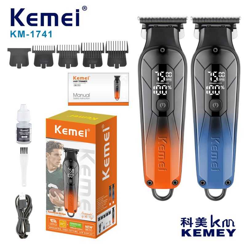 Κουρευτική μηχανή - KM-1741 - Kemei - Orange - Image 2