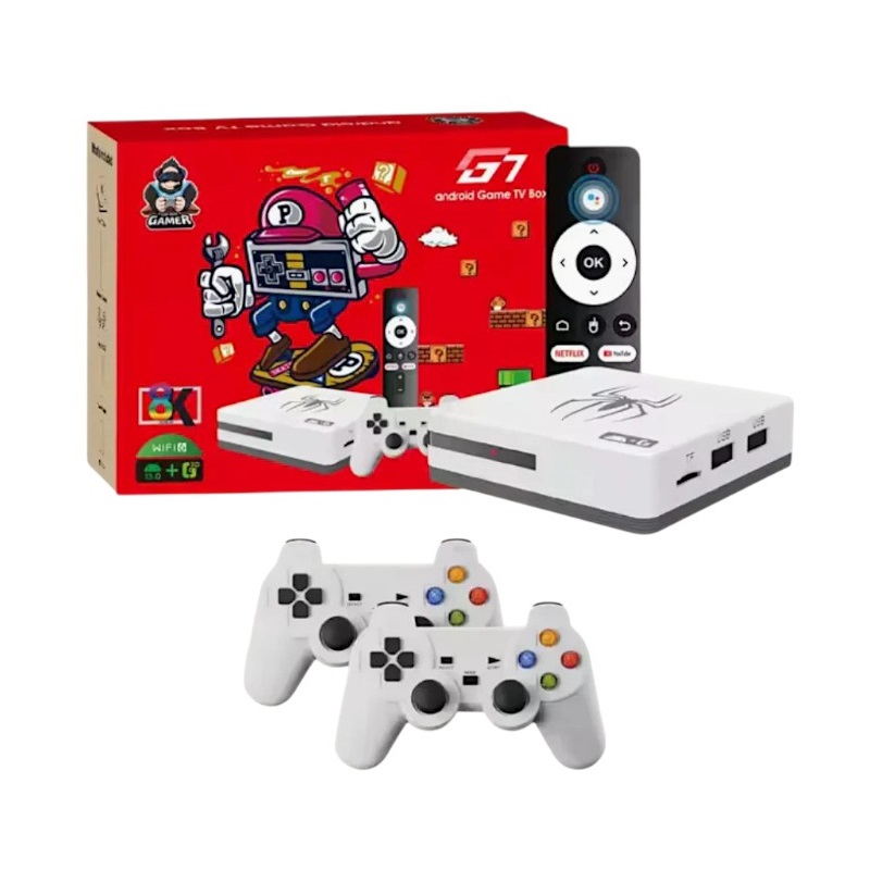 Κονσόλα παιχνιδιών & Android TV Box με 2 χειριστήρια - G7 - 812952