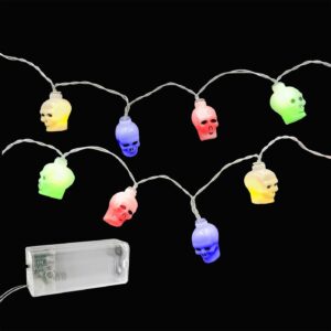 20 Λαμπάκια LED Μπαταρίας Νεκροκεφαλές Πολύχρωμα με Controller IP20 2,2m Xmasfest 1133889 - 1 τεμ.