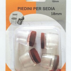 Στρογγυλά προστατευτικά σιλικόνης με τσόχα για καρέκλες  18mm 4τμχ 883206 Herran HERRAN