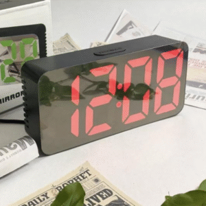 LED ρολόι ξυπνητήρι καθρέφτης μαύρο με κόκκινα ψηφία DS-3622X OEM