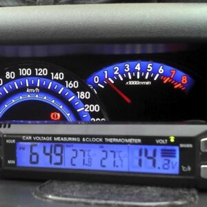 Ψηφιακό ρολόι, θερμόμετρο ΙΝ/OUT και βολτόμετρο αυτοκινήτου 0310 OEM