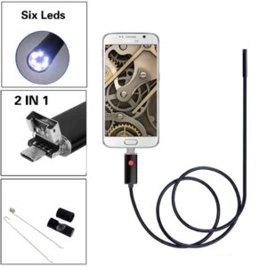USB android ενδοσκοπική αδιάβροχη κάμερα μικροσκόπιο με φωτισμό 6x LED για κινητά τηλέφωνα, tablet & PC, OTG 5m OEM