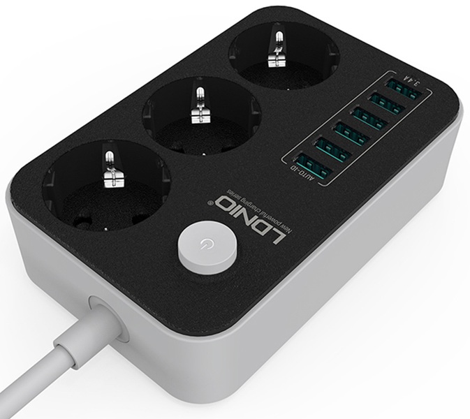 LDNIO πολύπριζο και φορτιστής με 6 θύρες USB SE3631 0310 Ldnio