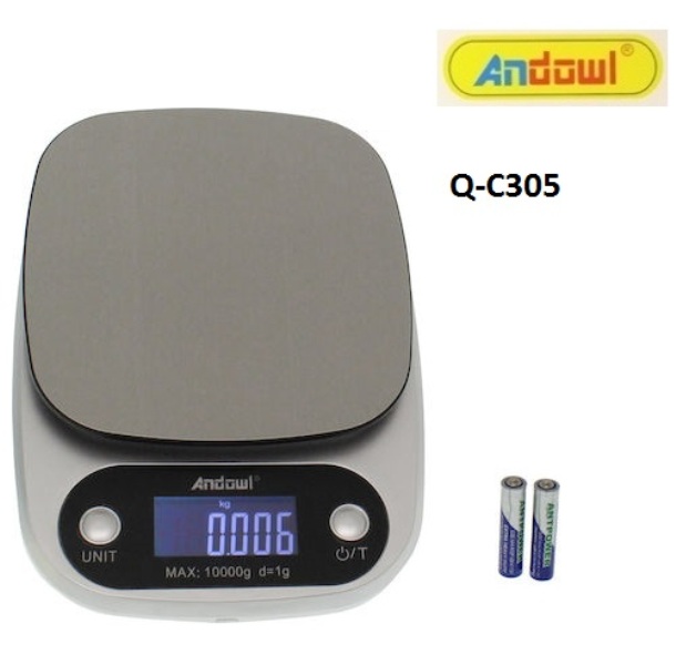 Ψηφιακή ζυγαριά κουζίνας 10 kg/1g Q-C305 ANDOWL 0348 OEM