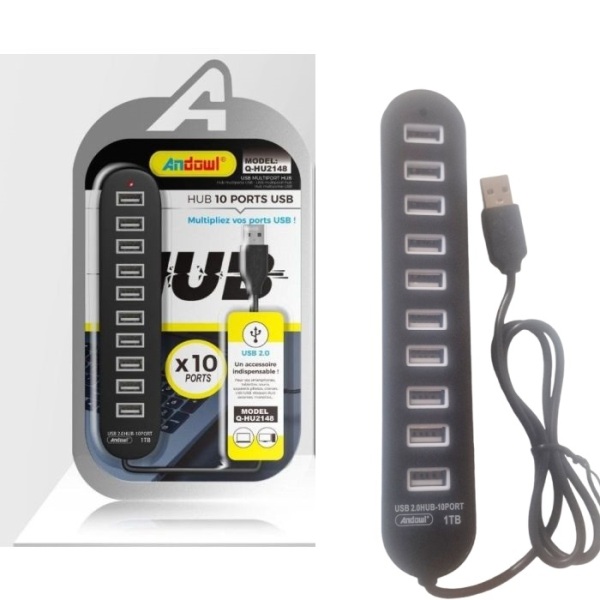 Αντάπτορας HUB με 10 θύρες USB 2.0 Q-HU2148 ANDOWL Andowl