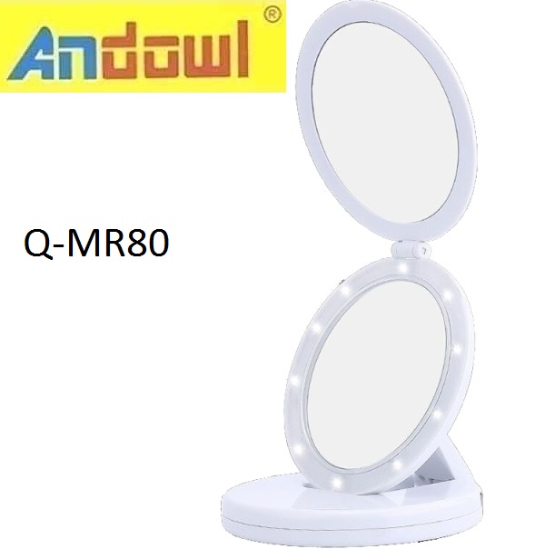 Καθρέφτης μακιγιάζ στρογγυλός 5x με LED λευκός Q-MR8O ANDOWL Andowl
