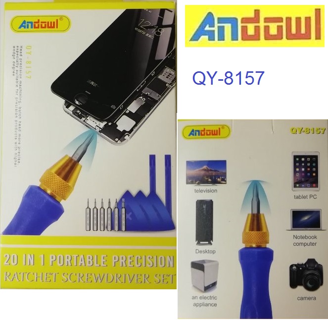 Φορητό σετ κατσαβιδιών με καστάνια ακριβείας 20 τεμαχίων QY-8157 ANDOWL Andowl