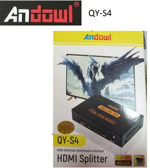 Διαχωριστής HDMI splitter QY-S4 ANDOWL Andowl