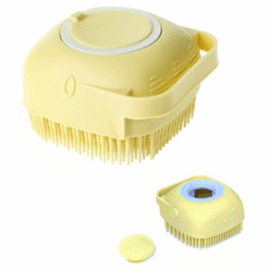 Βούρτσα μπάνιου μασάζ σιλικόνης κίτρινη OEM