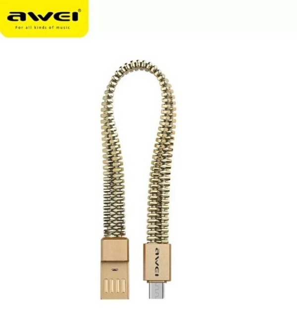 AWEI Βραχιόλι καλώδιο δεδομένων MICRO USB για CL-86 χρυσό AWEI