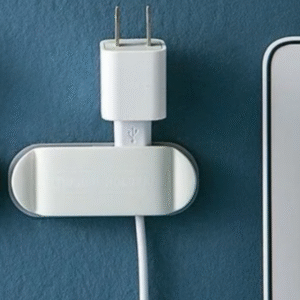 Αυτοκόλλητο στήριγμα πρίζας καλωδίου σετ 4 τμχ λευκό 20672 OEM