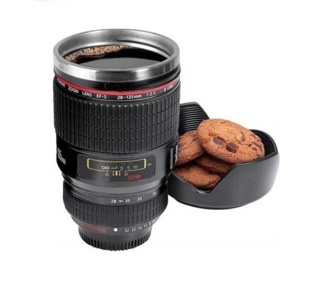 Κούπα σε σχήμα φακού φωτογραφικής μηχανής με καπάκι OEM