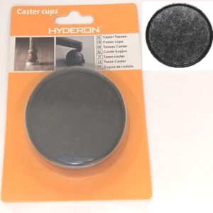 Στρογγυλά προστατευτικά πατώματος για έπιπλα μαύρα 4 τεμάχια HYDERON OEM