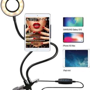 2 σε 1 εύκαμπτο φωτιστικό LED και βάση κινητού τηλεφώνου γραφείου με κλιπ USB 0304 OEM