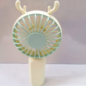 Επαναφορτιζόμενος μίνι ανεμιστήρας Τάρανδος κίτρινος-βεραμάν OEM