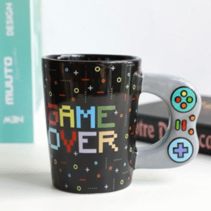 “Game over” κεραμική κούπα με λαβή χειριστηρίου OEM