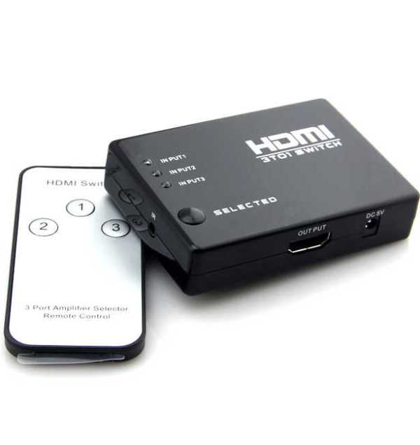 Διακόπτης HDMI 3σε1 με τηλεχειριστήριο 0545 OEM