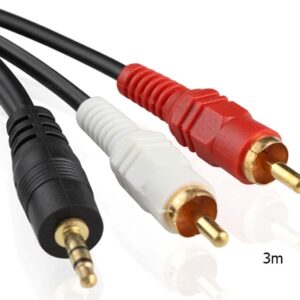 Αντάπτορας jack 3.5mm male σε 2RCA 3m OEM