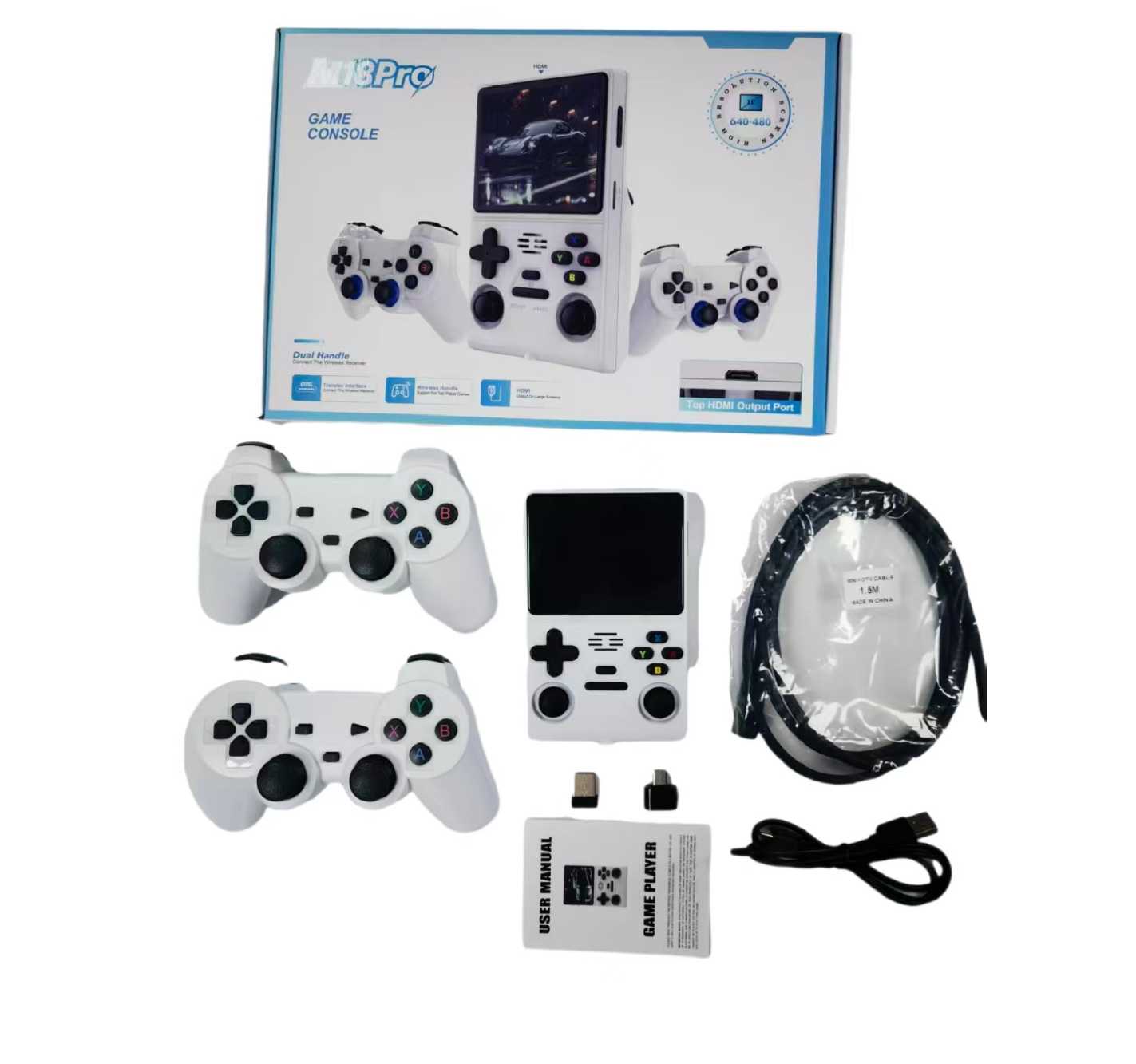 Φορητή κονσόλα παιχνιδιών με χειριστήρια - M18 Pro - 813768 - White - Image 6