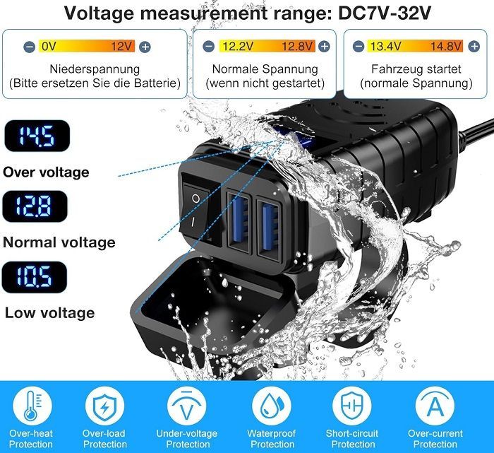 Αντάπτορας φόρτισης μοτοσυκλέτας USB - MQ3103 - 330001 - Image 3