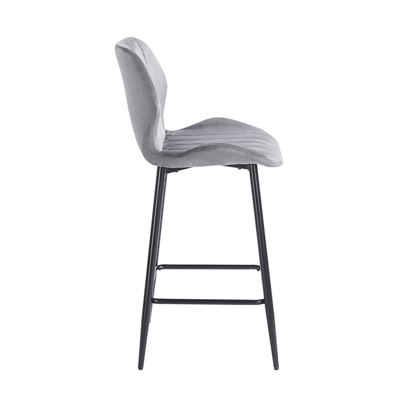 DYLAN GREY VELVET ΥΦΑΣΜΑ 65εκ. ΣΚΑΜΠΟ ΜΕΤΑΛΛΙΚΟ 46X45X65-95εκ. - Image 3