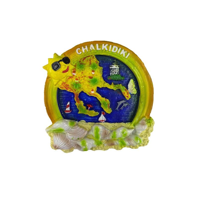 Tουριστικό μαγνητάκι Souvenir - Σετ 12pcs - Chalkidiki - 678078