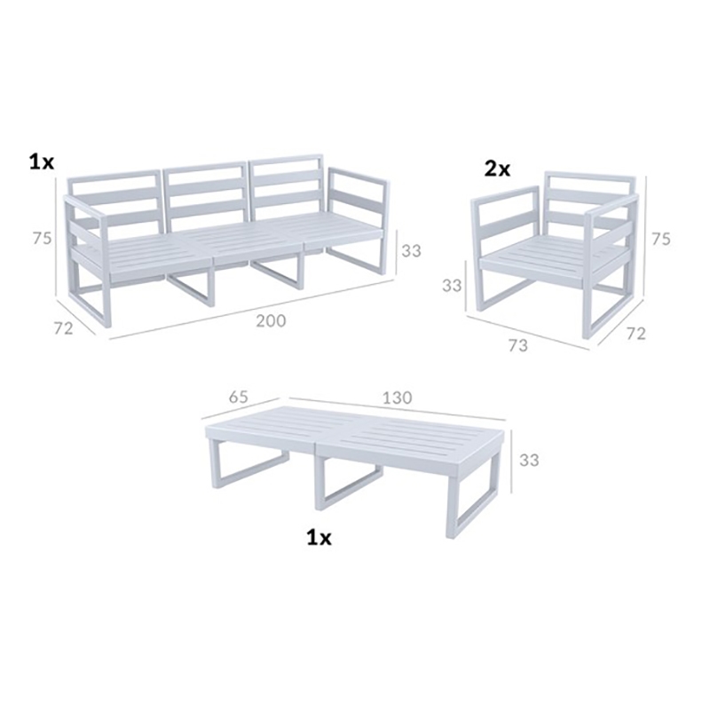 MYKONOS SET 3ΘΕΣ.TAUPE/ΜΑΞ. BEIGE(3ΘΕΣ.+2ΠΟΛ.+ΤΡΑΠ 130εκ.) - Image 3