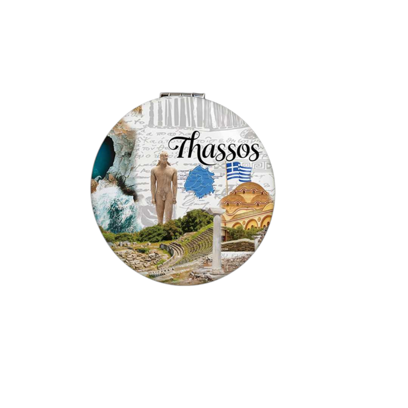 Kαθρέπτης τσέπης Souvenir - Thassos - 7*7*3cm - 871835